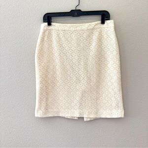 Calvin Klein Cream Lace Pencil Skirt